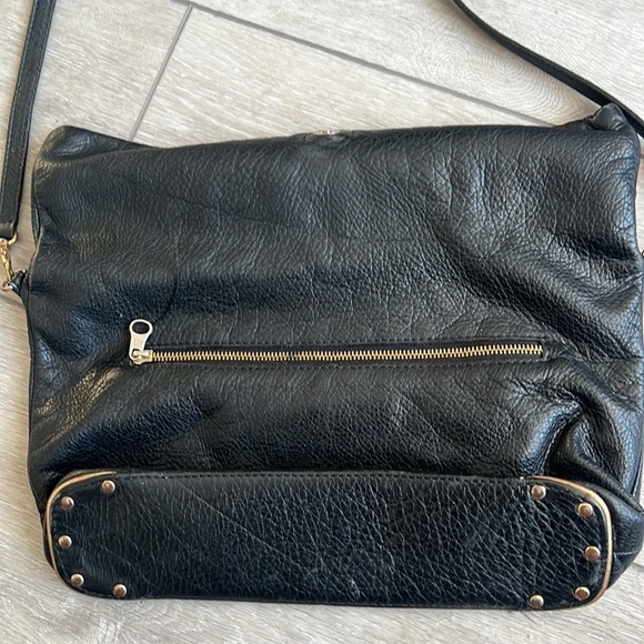 See by Chloe black pebbled leather fold over cross body purse - Picture 7 of 10